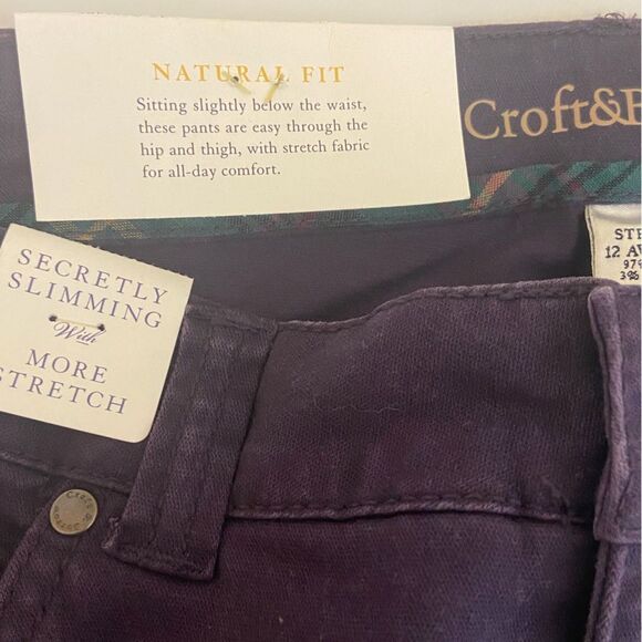 Croft & Barrow - Natural Fit Stretch Straight Jeans Pants Purple - size 12 NWT - Picture 6 of 9